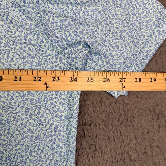 Peter Millar Summer Comfort The Lizard King Polo Shirt Mens L Blue Performance - Picture 6 of 8